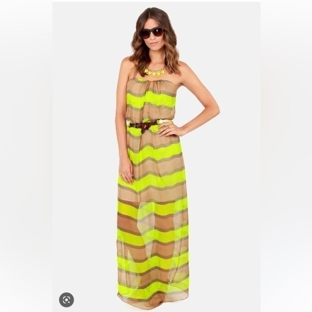 ARYN K Talk to the bands silk maxi dress